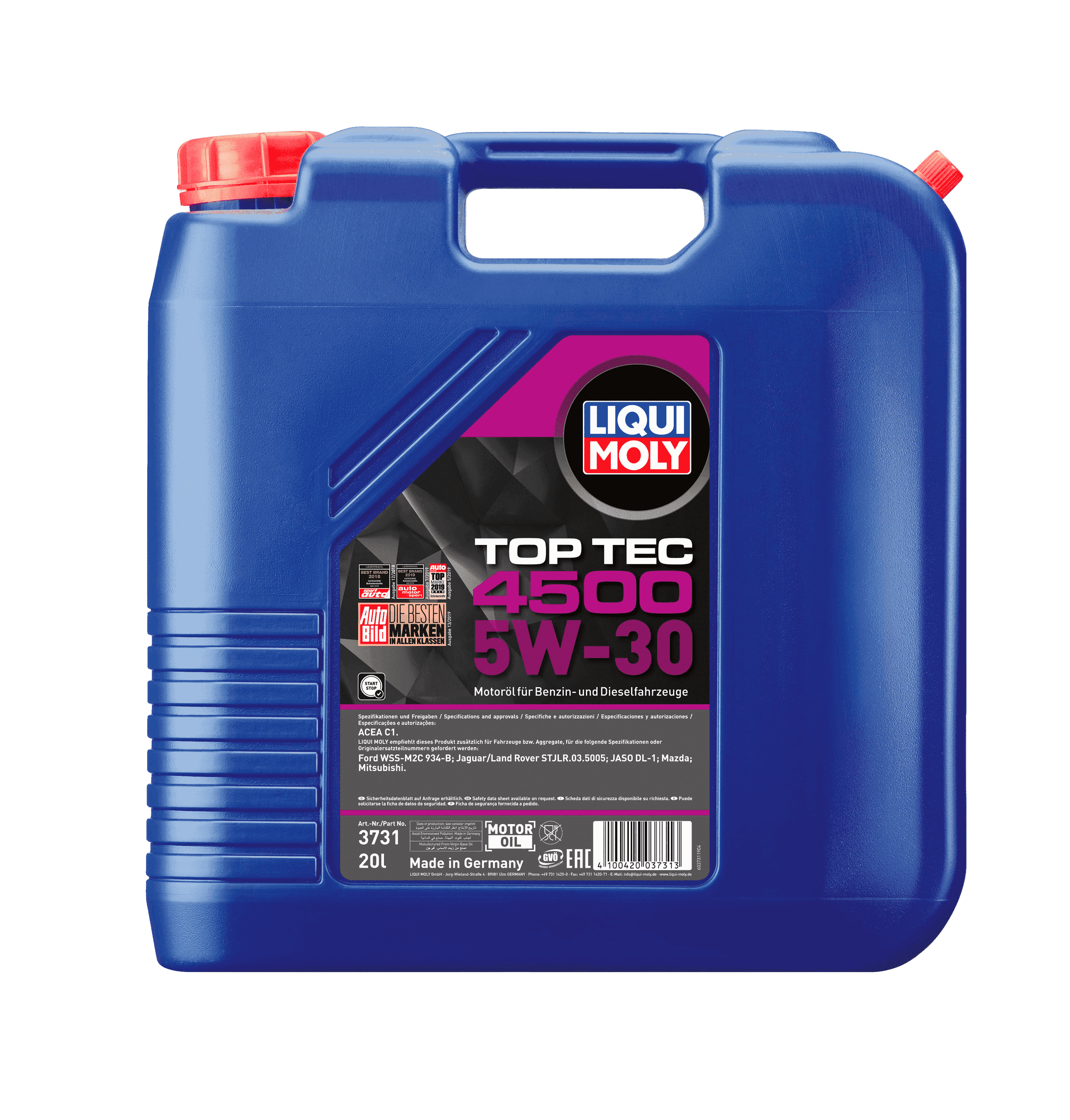 Моторное масло Liqui Moly Top Тес 4500 5W-30, 20л